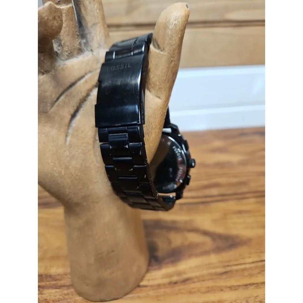 Fossil FS6015 Chronograph Analog Watch Black 5 Hands 5 ATM